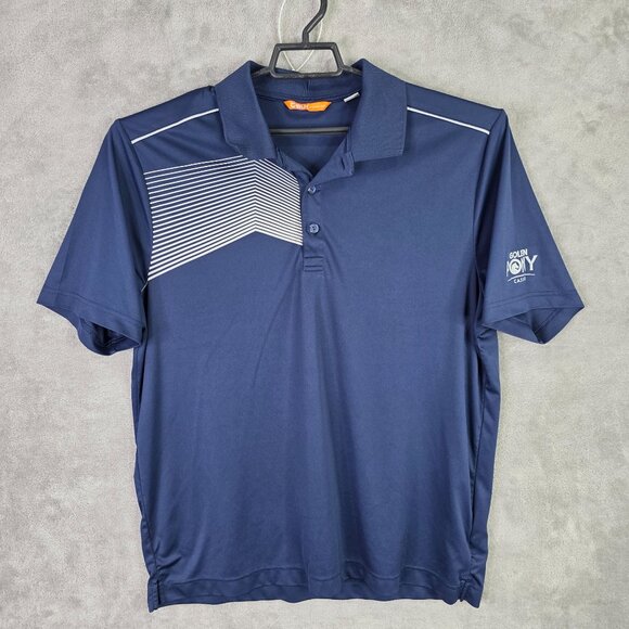 Mens C Buk Cutter & Buck Blue Polo Shirt Short Sleeve 100% Polyester Size XL - Picture 2 of 9